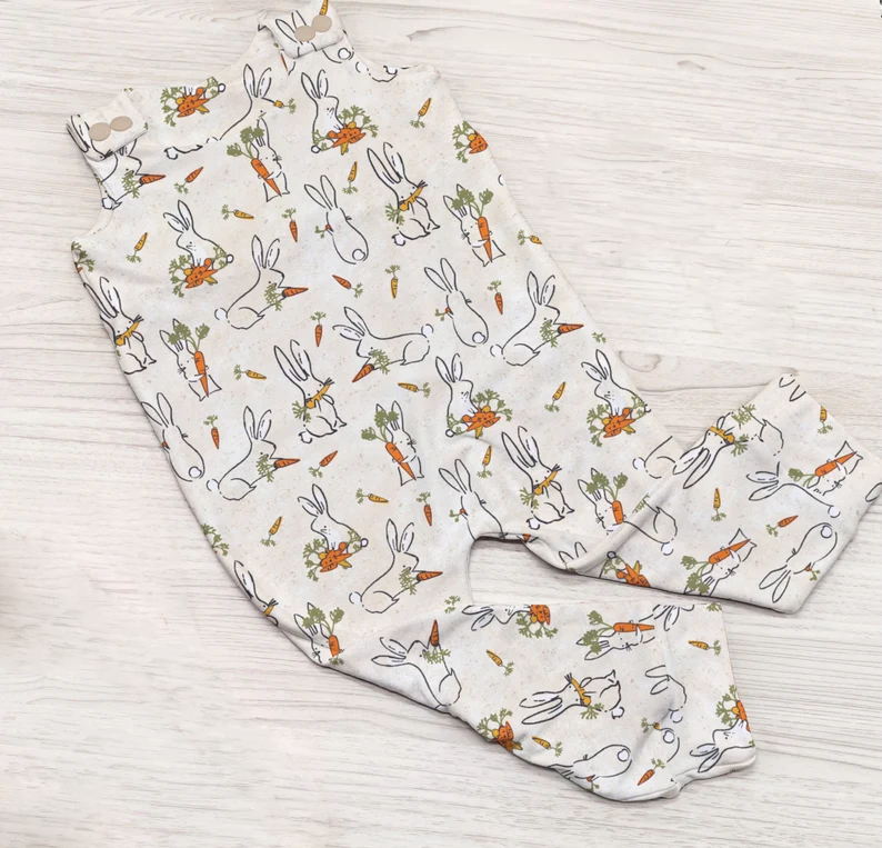 Toddle baby boy easter bunny design romper preorder