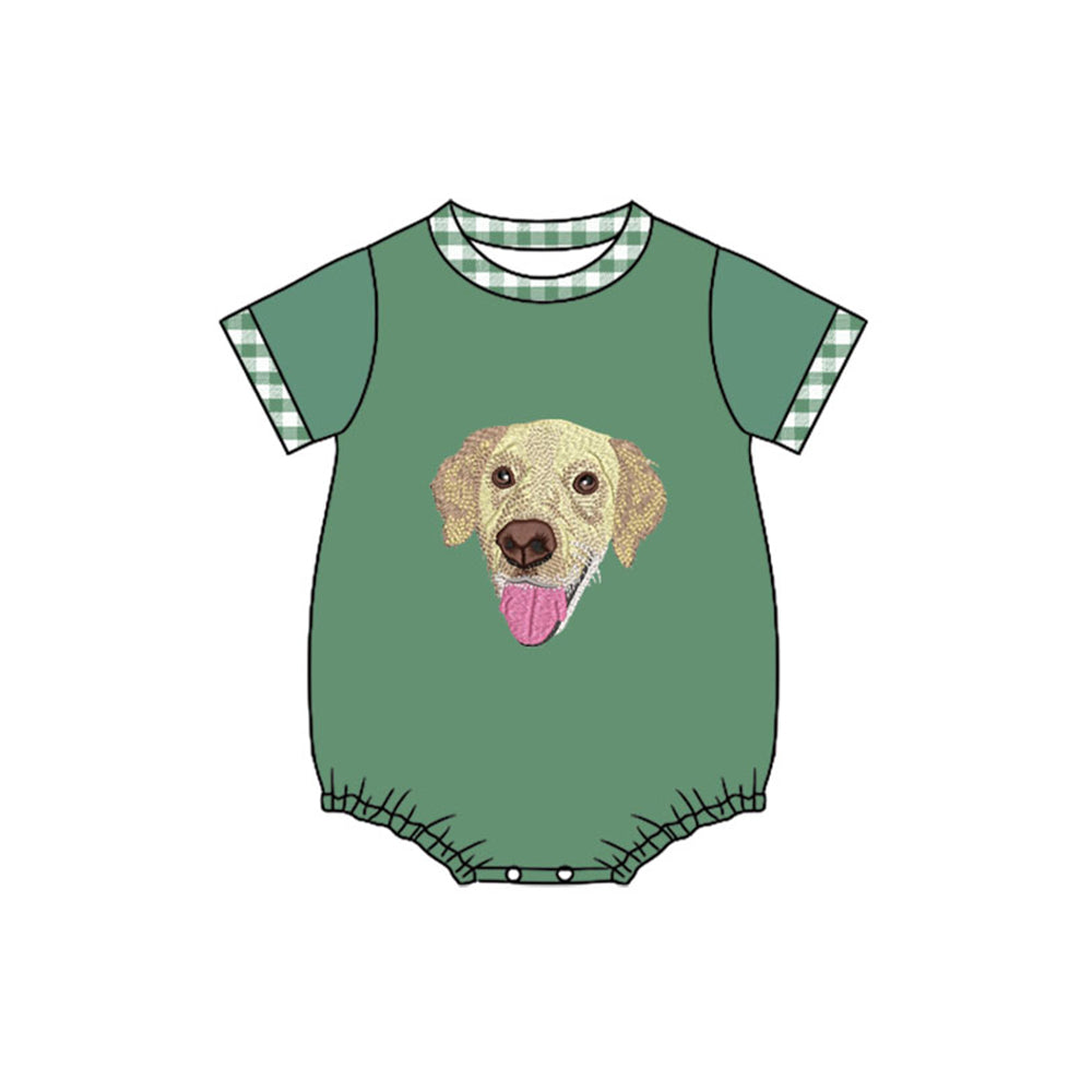 Toddle baby boy hunting dog design romper preorder