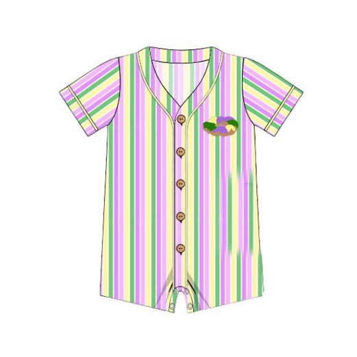 Toddle baby mardi gras design romper preorder