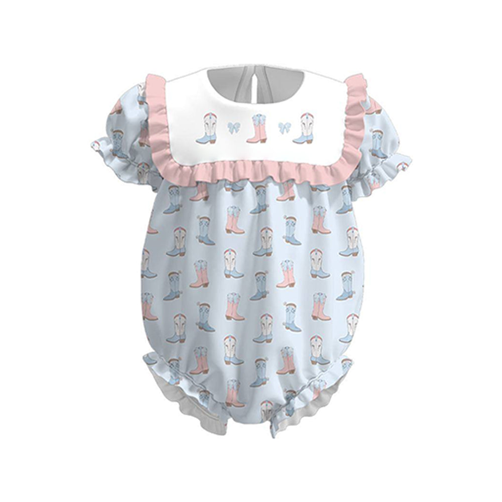 Western boots toddle summer romper preorder