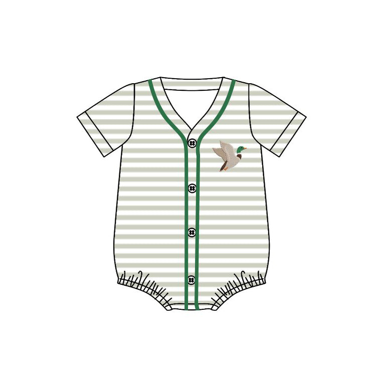 Mallard duck print toddle baby baby short sleeve romper preorder