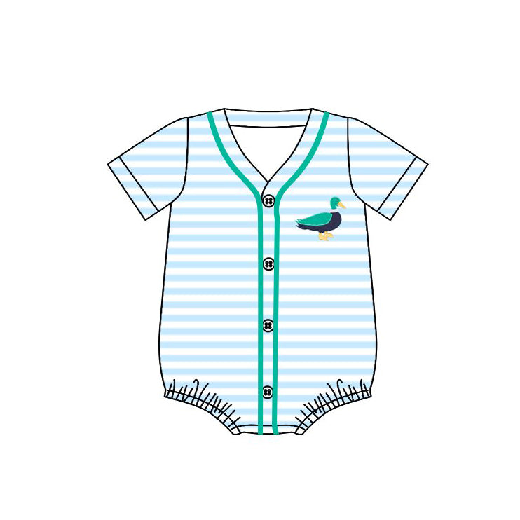 Mallard duck print toddle baby baby short sleeve romper preorder