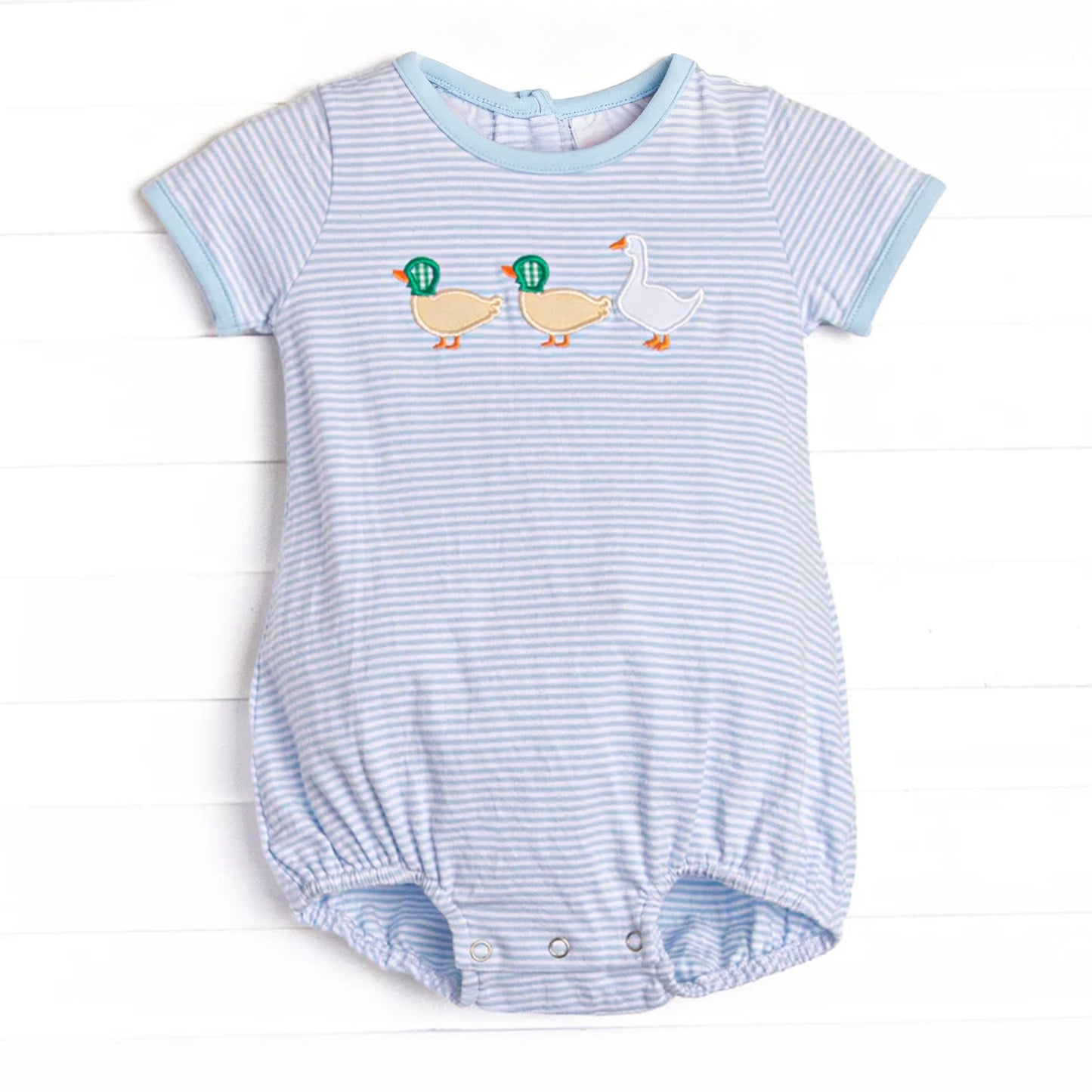 Duck goose print toddle baby boy romper preorder