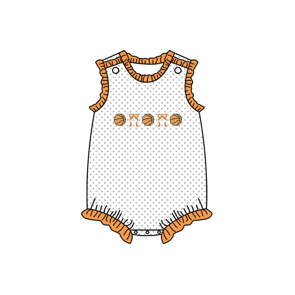 Basketball design toddle baby girl summer romper preorder