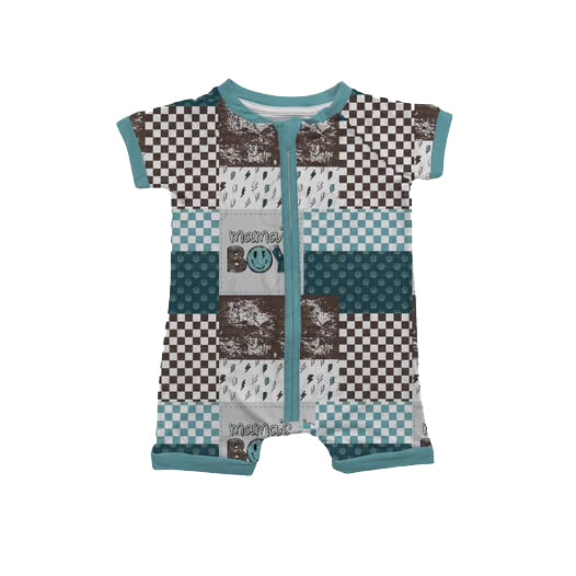 Mamas boy design toddle baby summer romper preorder