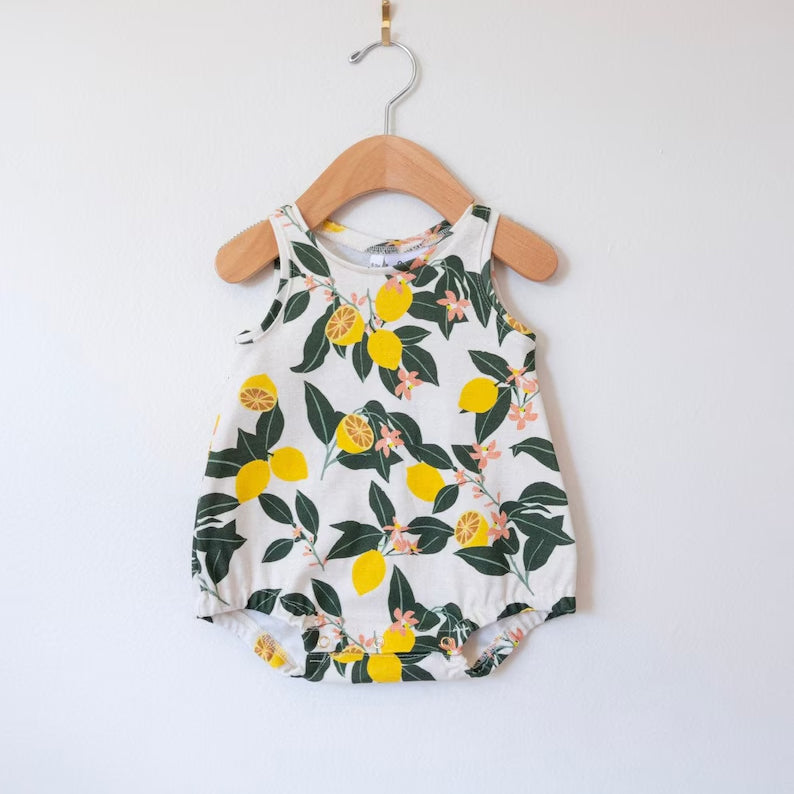 Lemon design toddle baby girl romper preorder