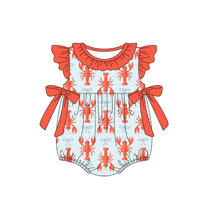 Crawfish design toddle baby romper preorder