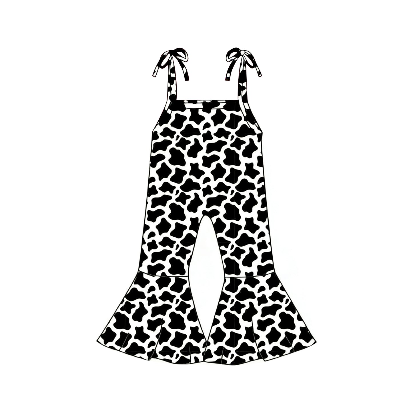Toddle girls cow print design jumpsuit preorder