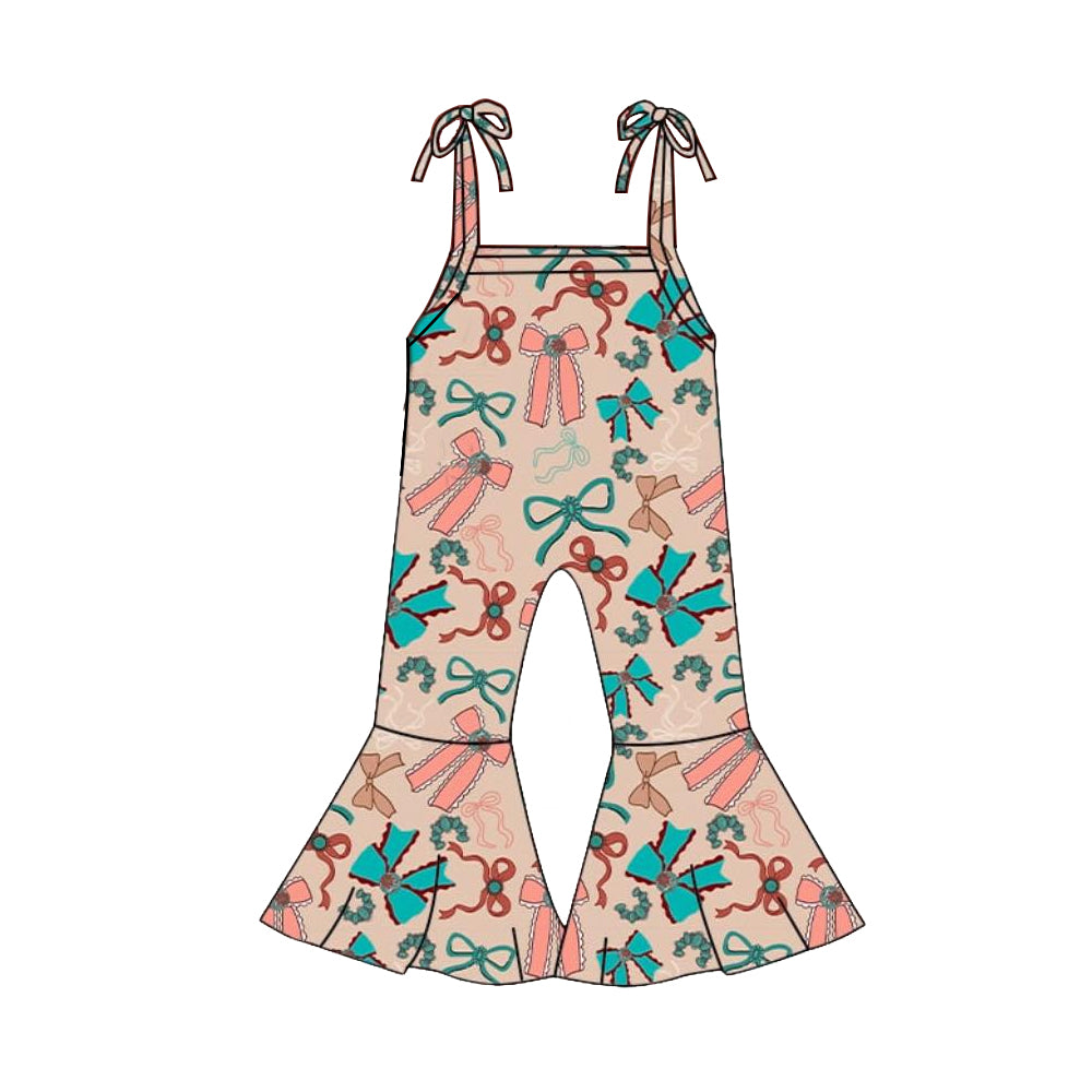 Toddle girls colorful bow design jumpsuit preorder