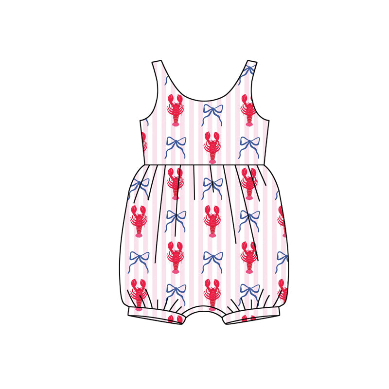 Crawfish design toddle baby romper preorder