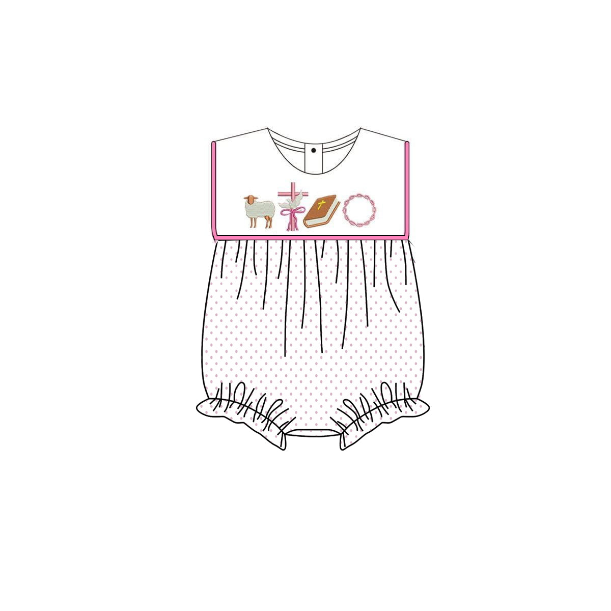 Easter cross design toddle baby boy romper preorder