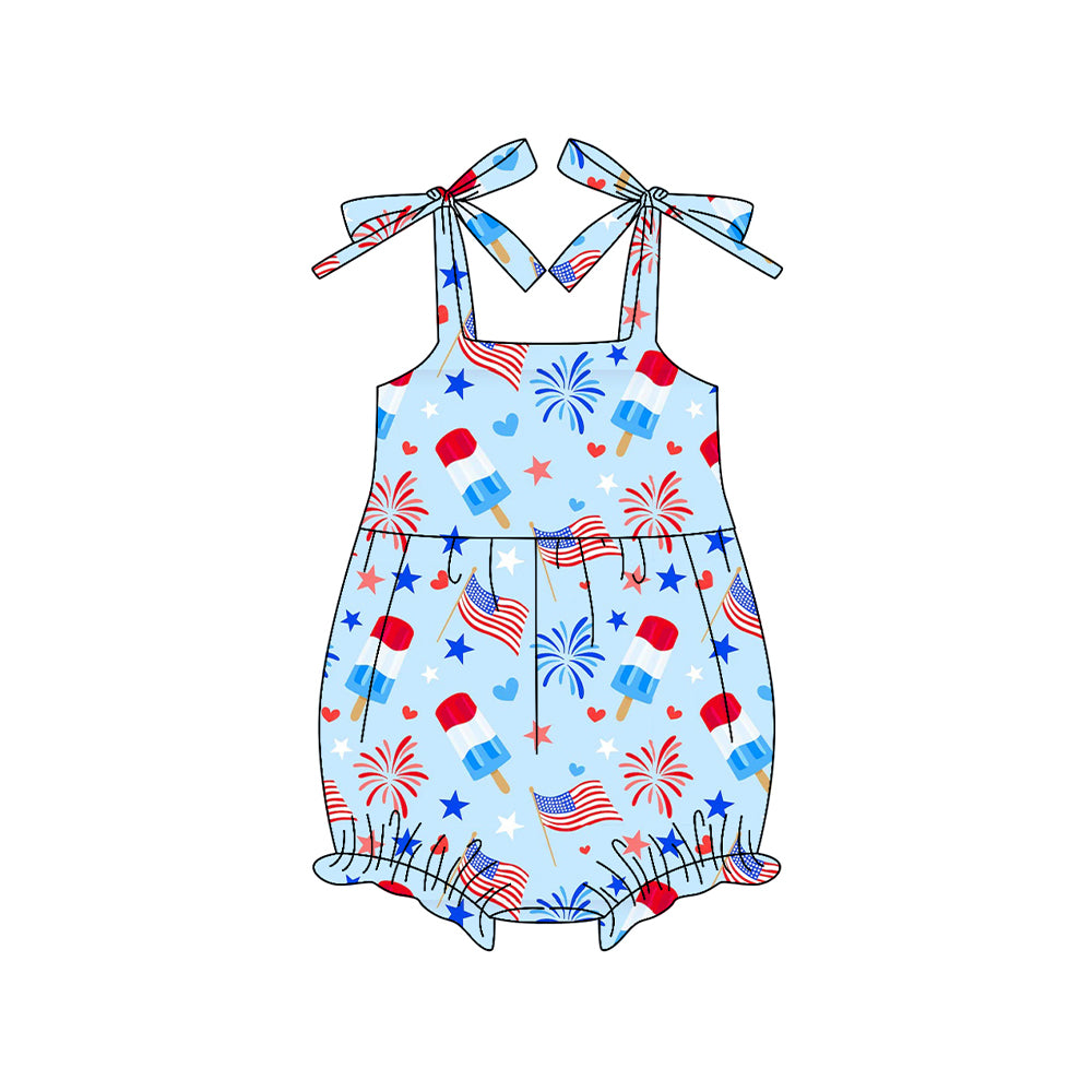 American popsicle design toddle baby girl romper preorder