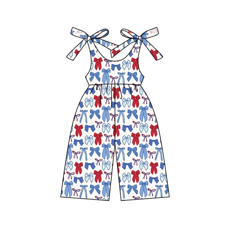 Toddle girls July 4th design jumpsuit preorder