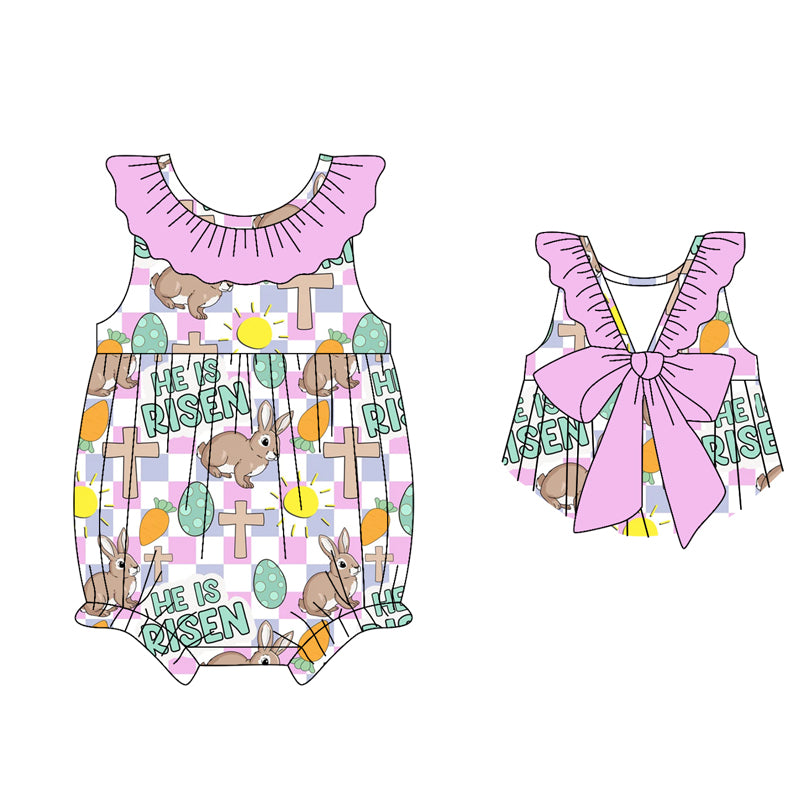 Easter bunny design summer romper preorder