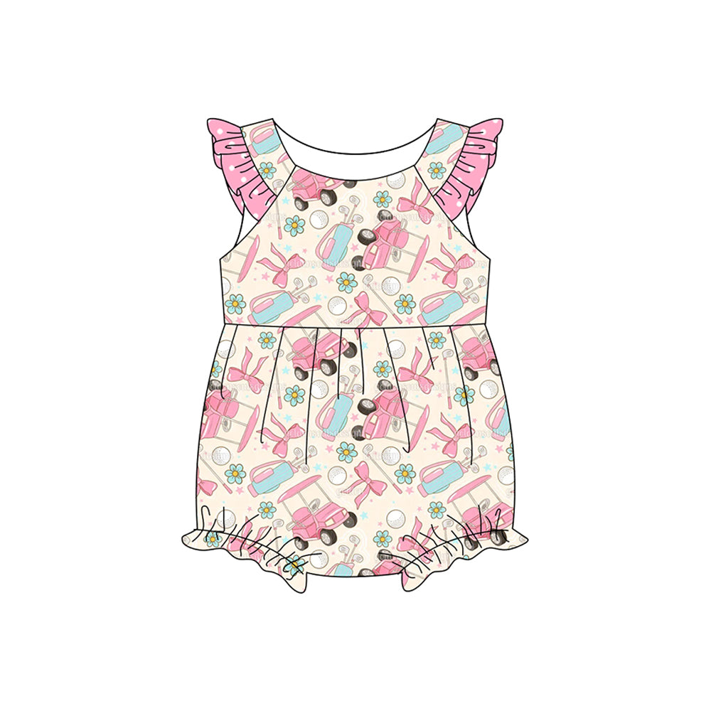 Gold design toddle girl romper preorder