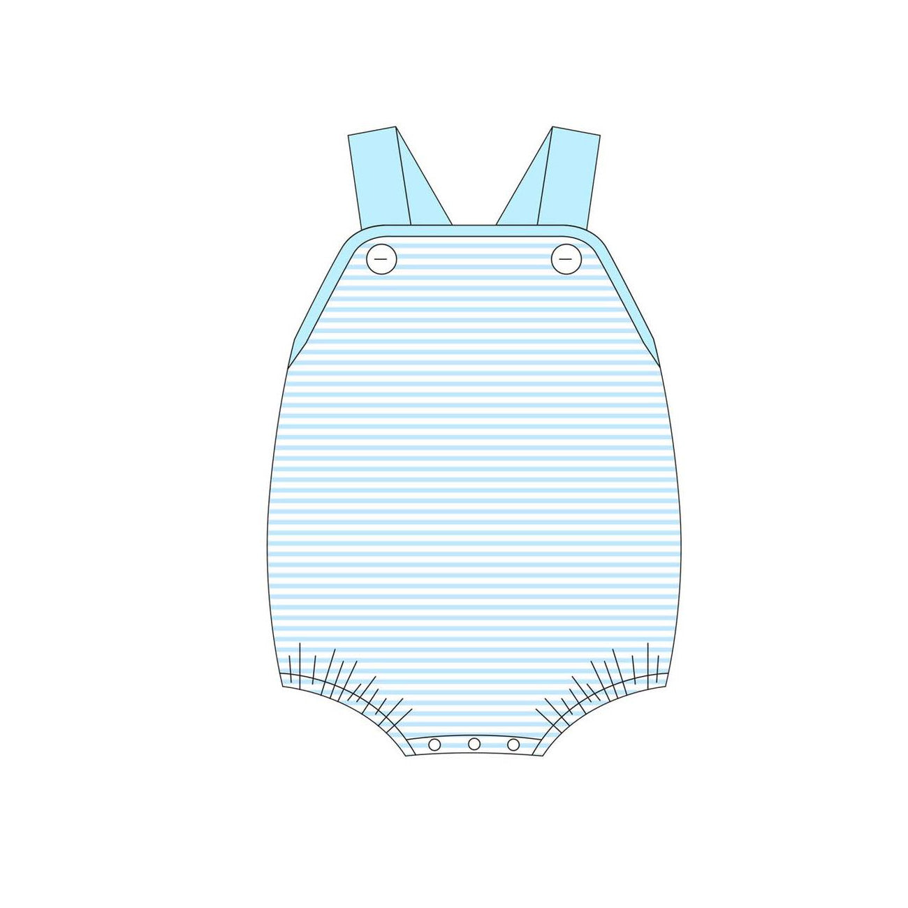 Blue stripes design toddle boy baby romper preorder
