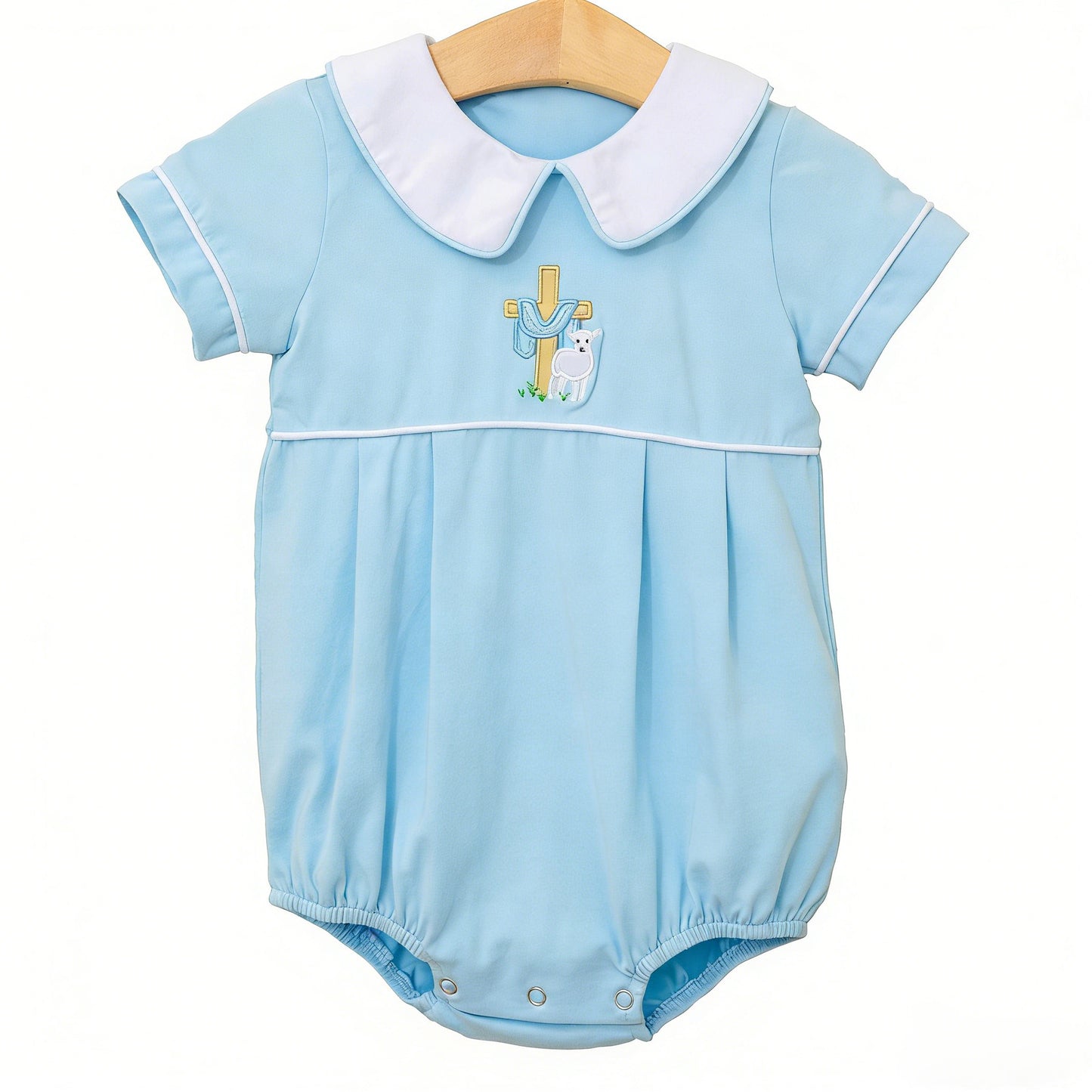 toddle girl short sleeve Easter cross romper preorder