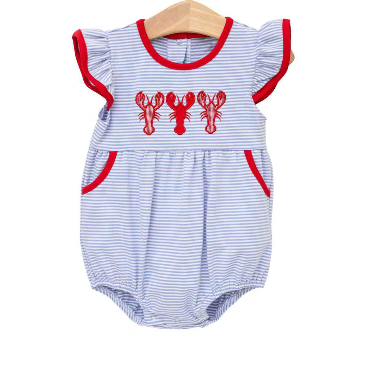 toddle girl crawfish design romper preorder