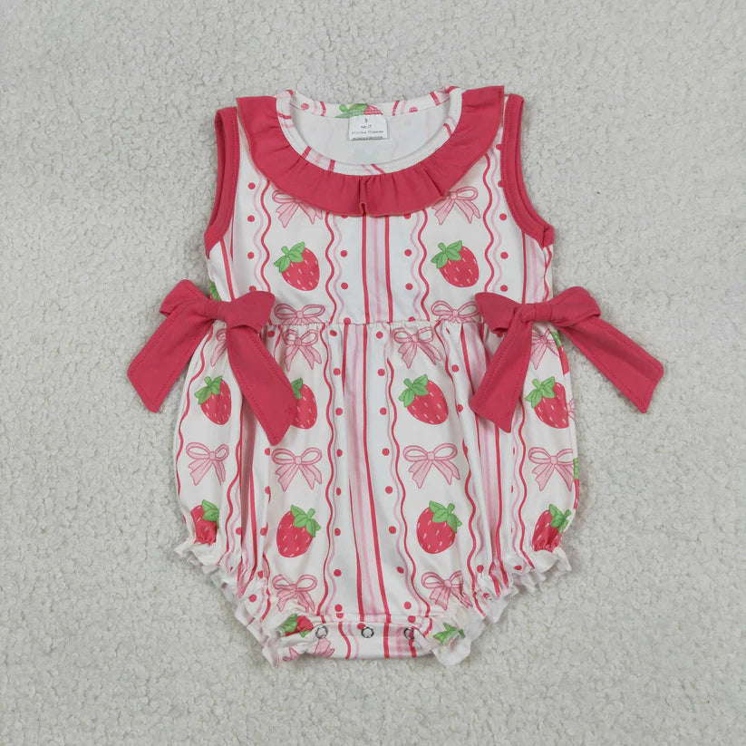Strawberry design baby girl summer outfit