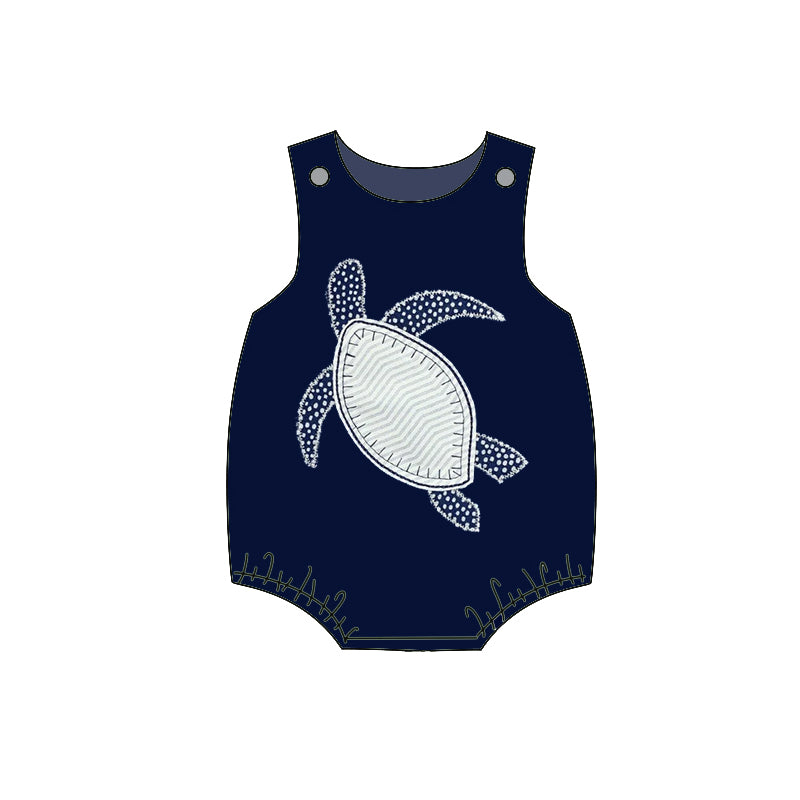toddle boy turtle design summer romper preorder