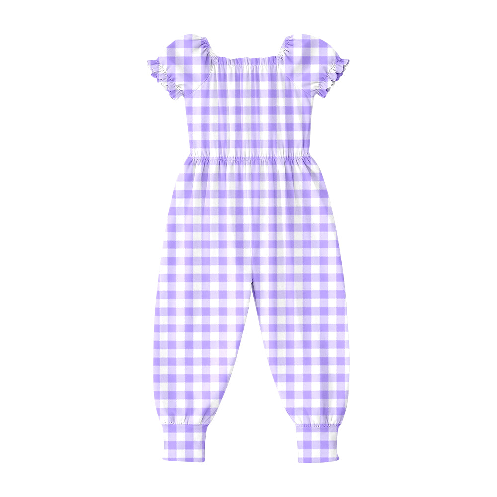 Toddle girls lavender plaid design jumpsuit preorder