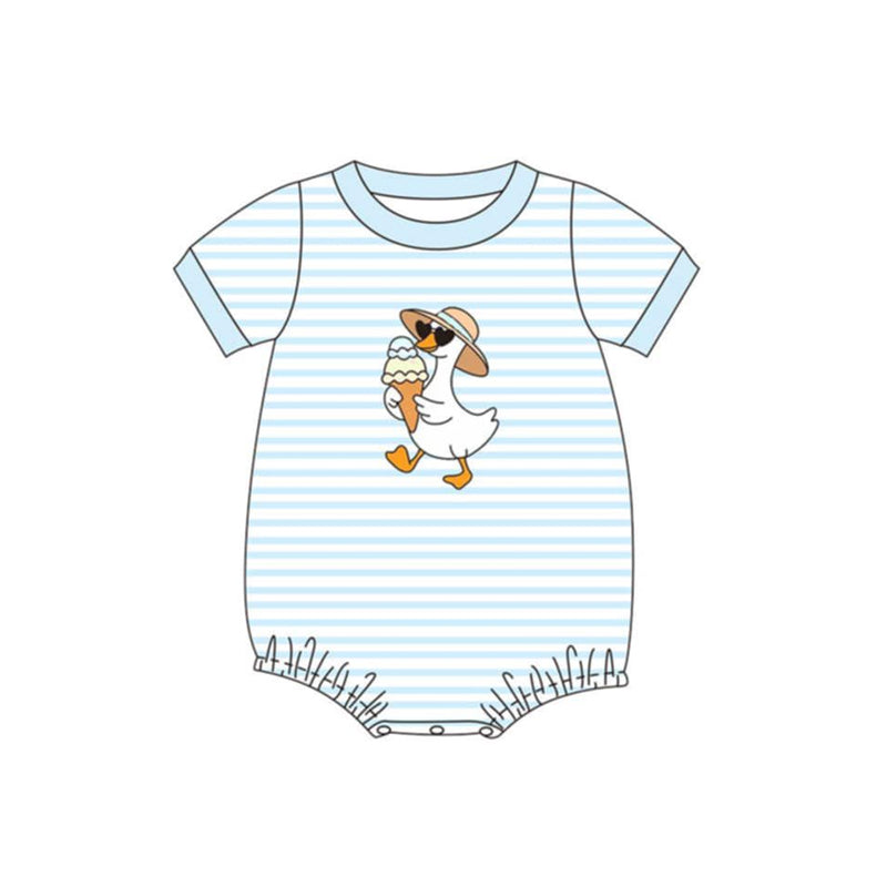 Goose print toodle boy summer romper preorder