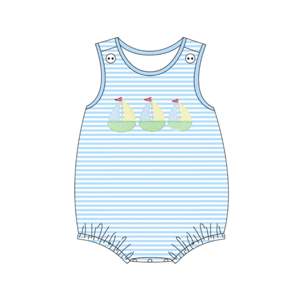 Sailboat print toodle boy summer romper preorder