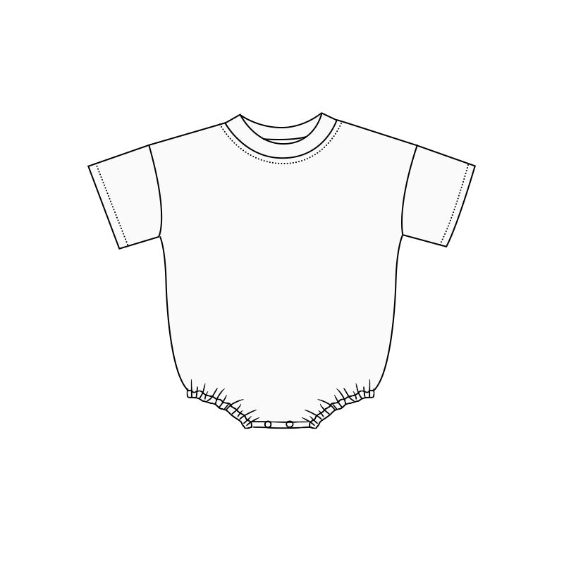 Toddle baby short sleeve white color romper preorder