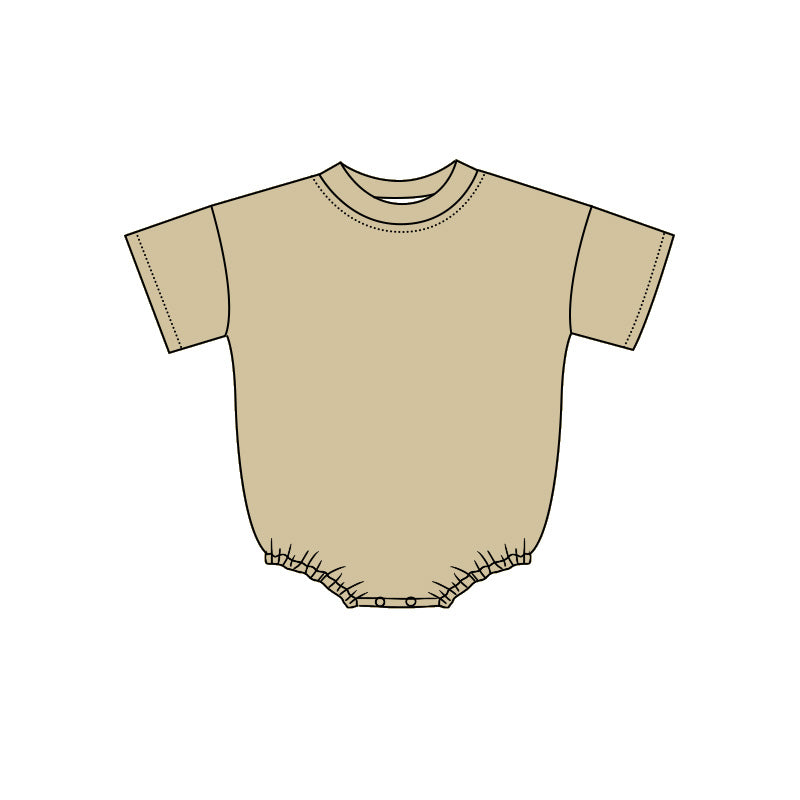 Toddle baby short sleeve solid cotton romper preorder