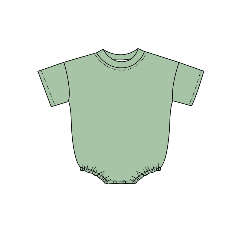 Toddle baby short sleeve solid cotton romper preorder