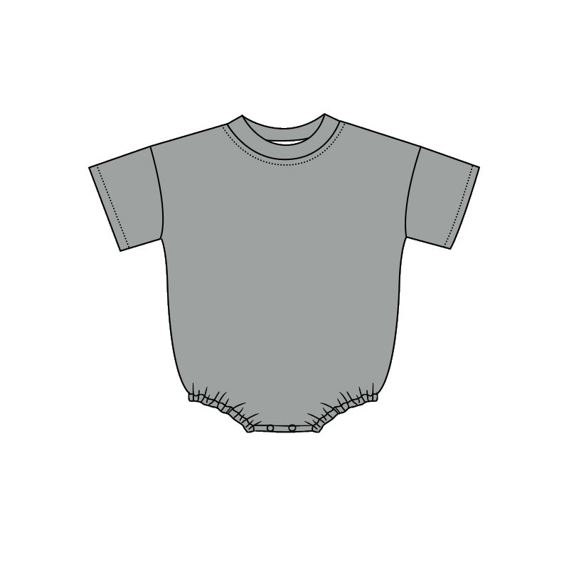 Toddle baby short sleeve grey romper preorder