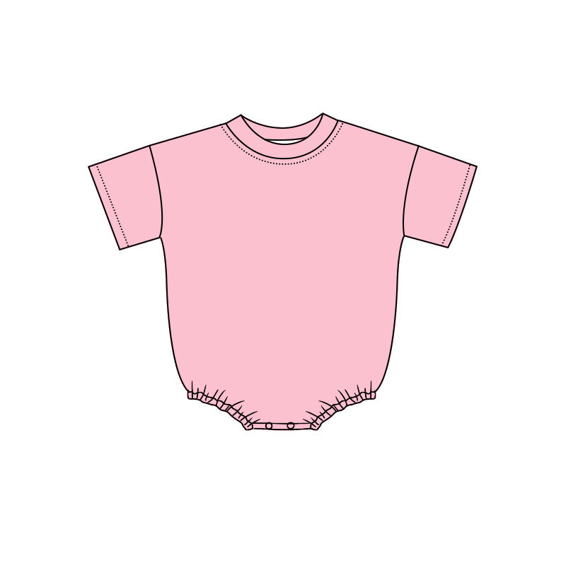 Toddle baby short sleeve light pink romper preorder