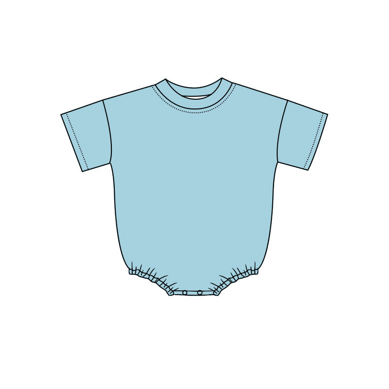 Toddle baby short sleeve blue romper preorder