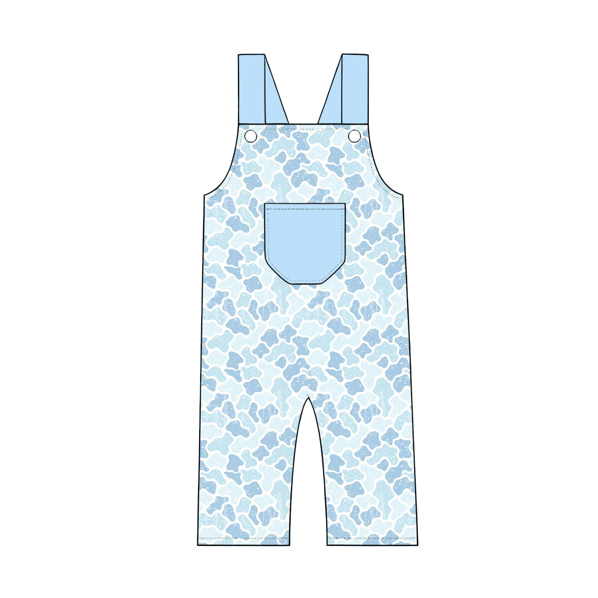 Toddle baby boy blue camo jumpsuit preorder