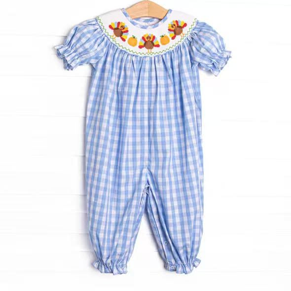 Toddle baby thanksgiving turkey short sleeve romper preorder