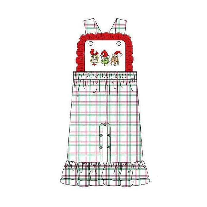 Christmas holiday green face jumpsuit preorder