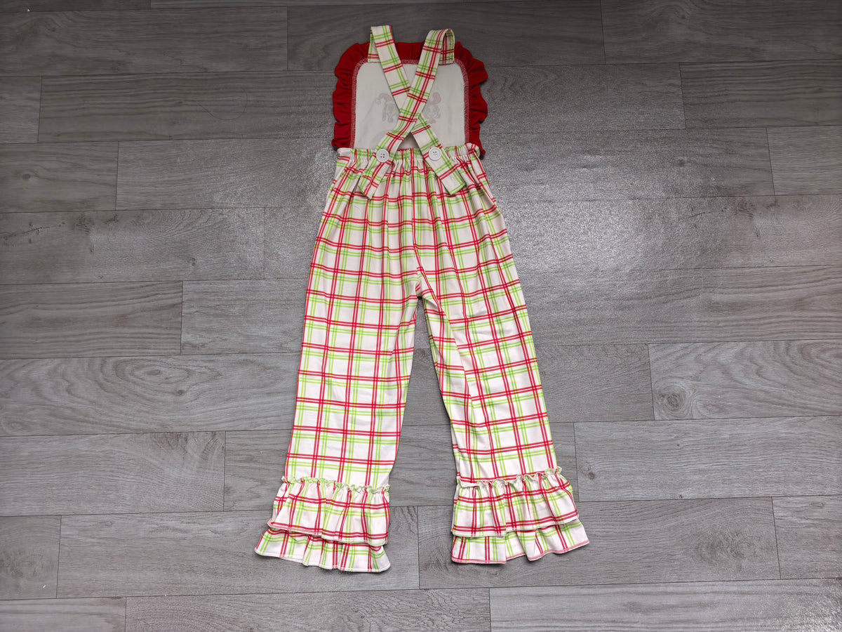 Christmas holiday green face jumpsuit preorder