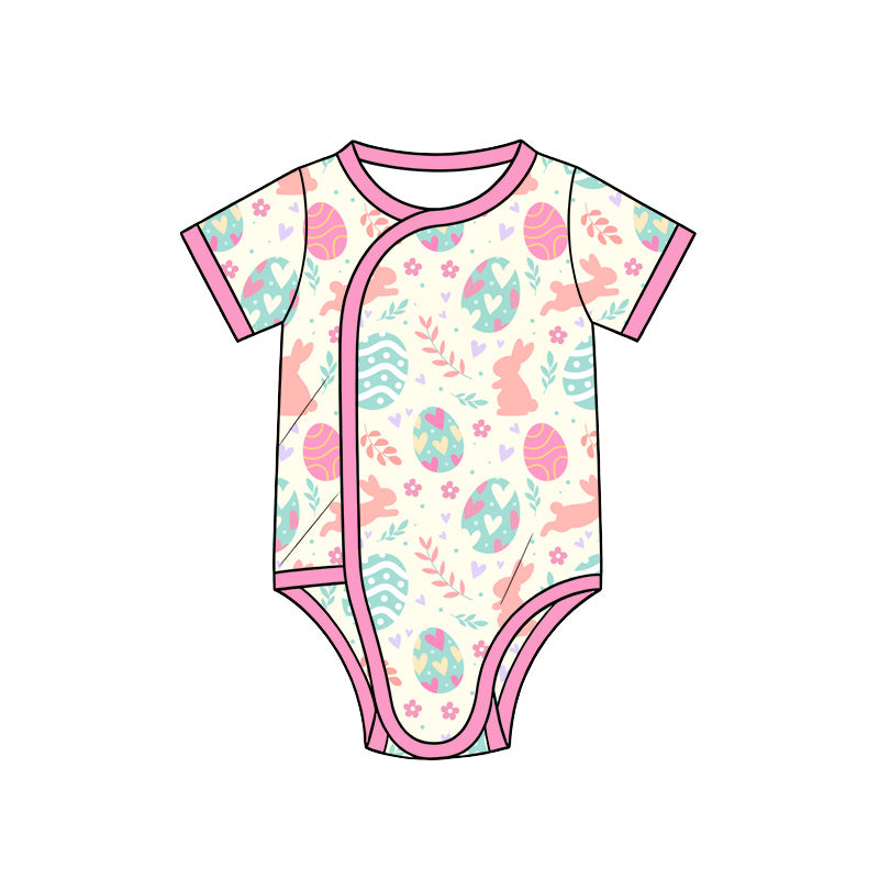Easter bunny print toddle baby short sleeve romper preorder