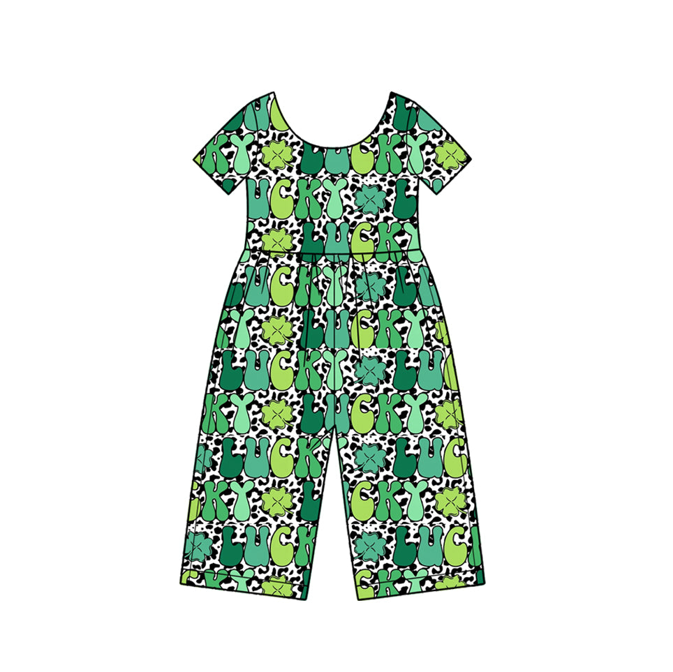 Toddle girls Saint Patrick's Day print jumpsuit preorder