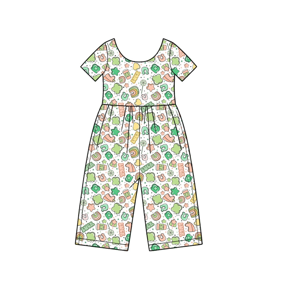 Toddle girls Saint Patrick's Day print jumpsuit preorder