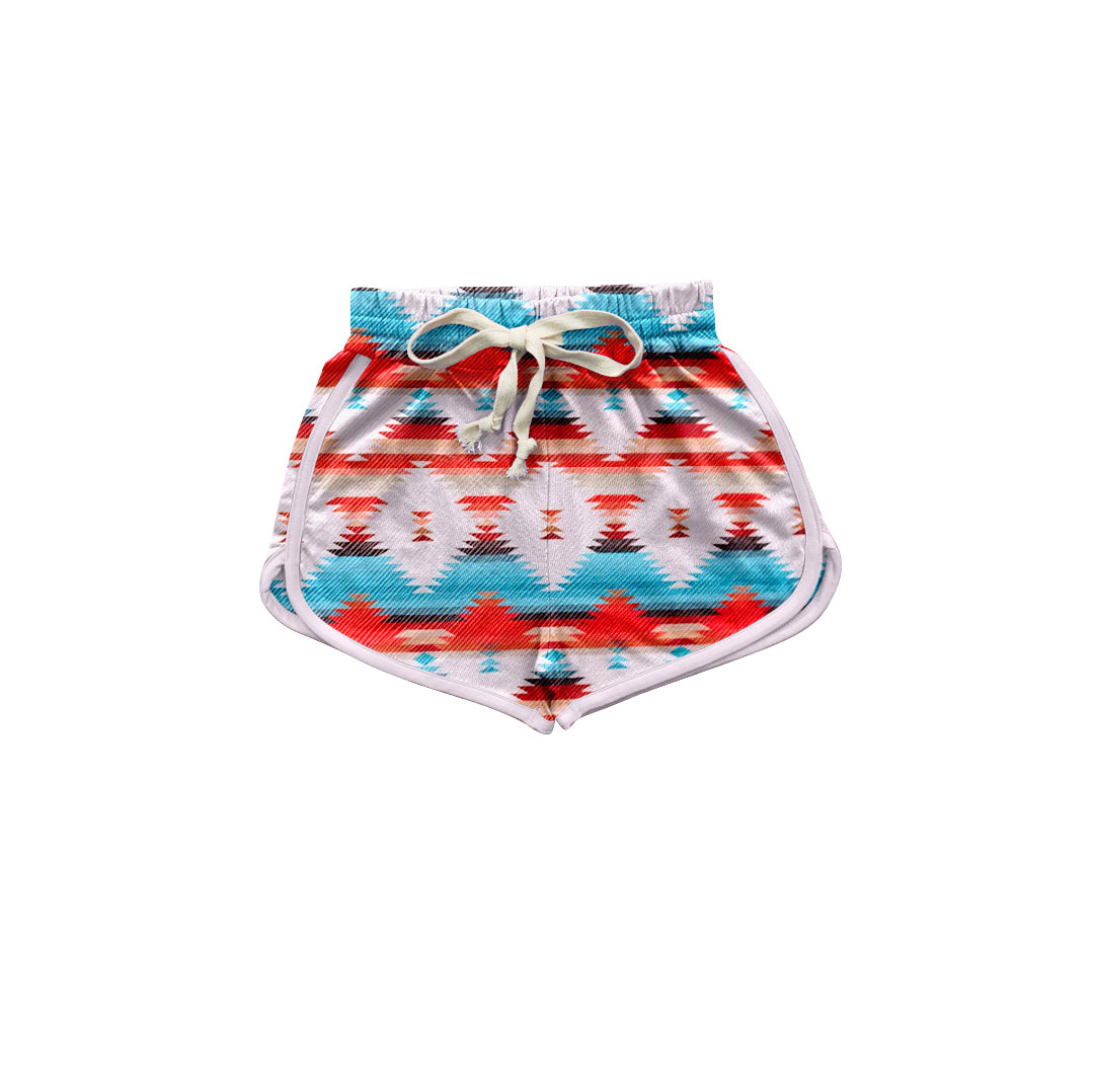 Adult women western aztec shorts preorder