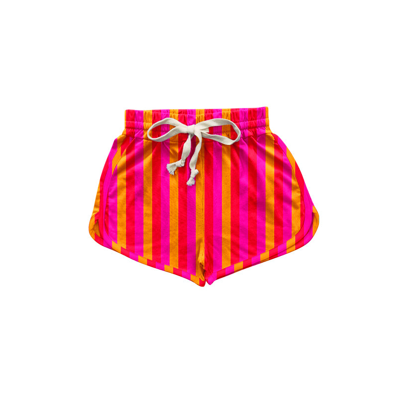 toddle baby hot pink orange red stripes shorts preorder
