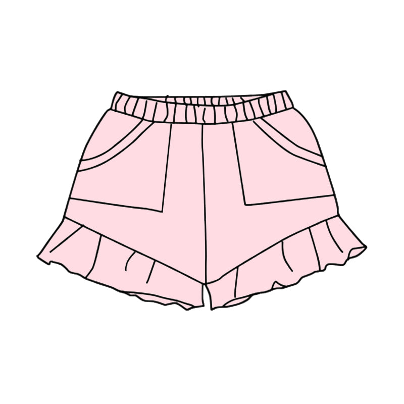 Toddle baby girls pink cotton shorts preorder