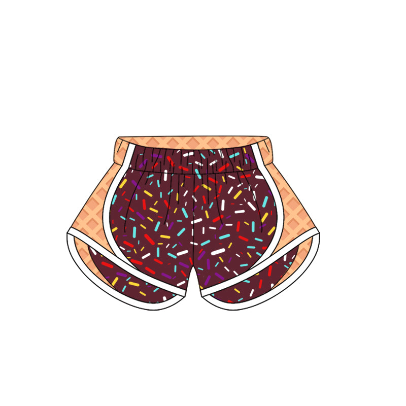 Adult women brown summer yoga shorts preorder
