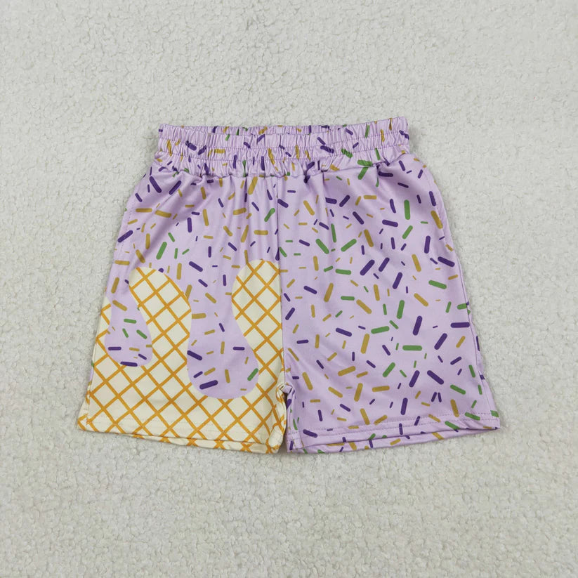 Toddle baby girl blue ice cream design summer shorts