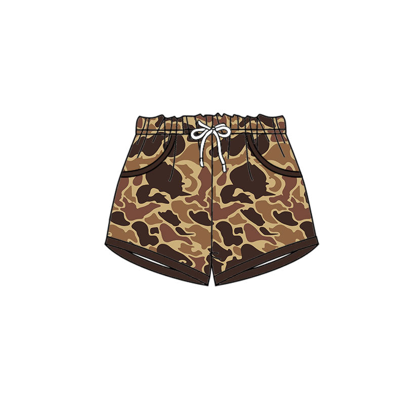 baby boy brown camo summer shorts preorder