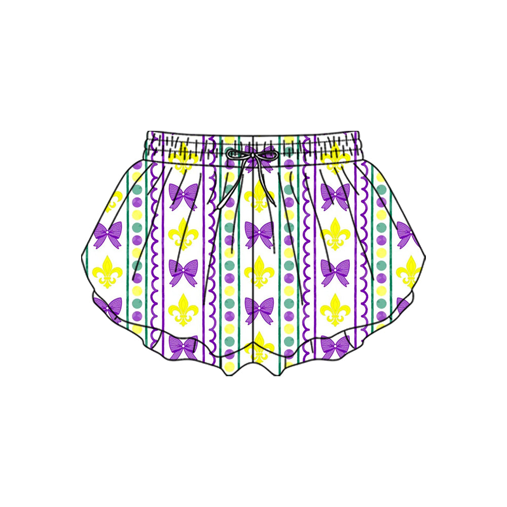 Toddle baby Mardi Gras summer stripes shorts preorder