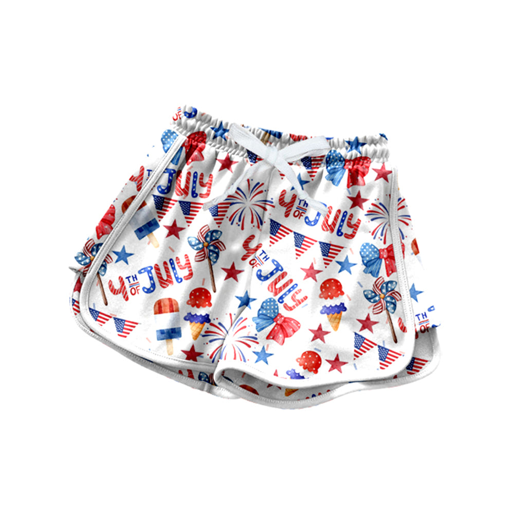 July 4th design kids girls summer shorts preorder
