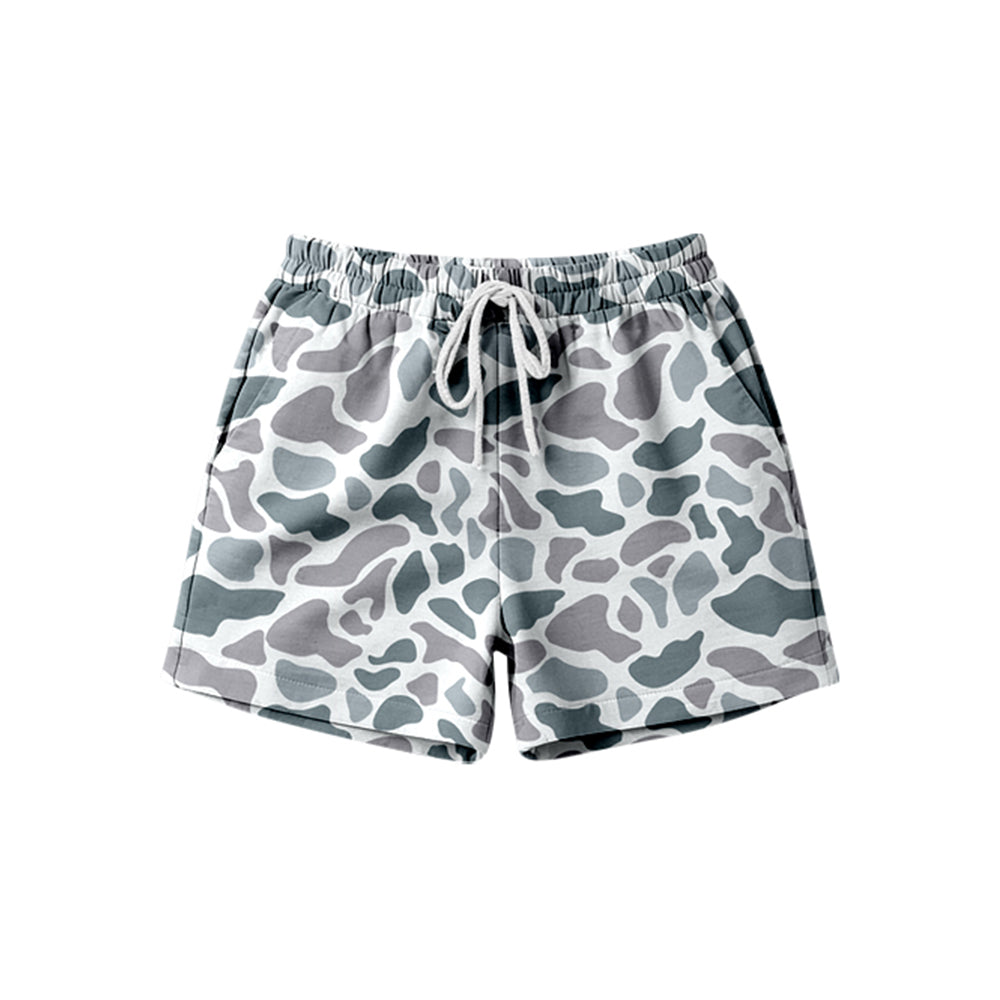 Adult women grey camo print summer shorts preorder