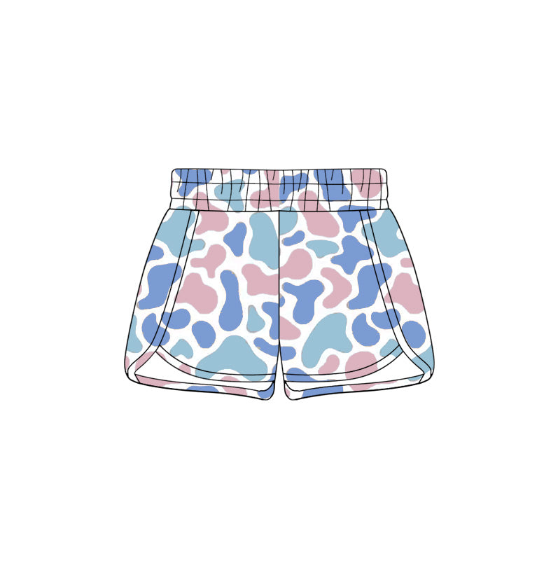 Toddle baby girls blue pink camo summer shorts preorder
